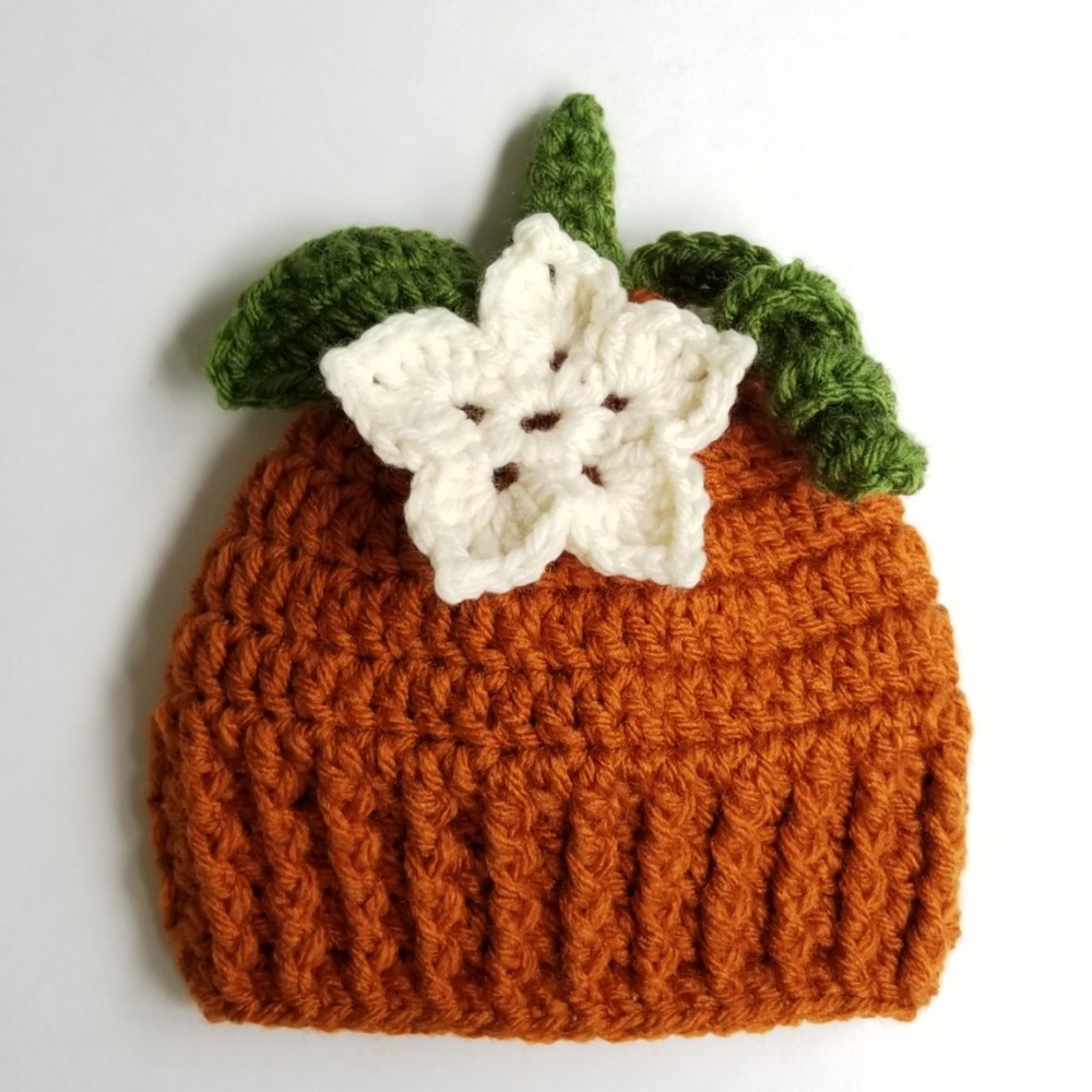 Baby Girl Pumpkin Hat Newborn - 12 Months